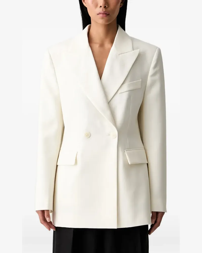 Anine Bing double-breasted peaked-lapel blazer - Nude Nude