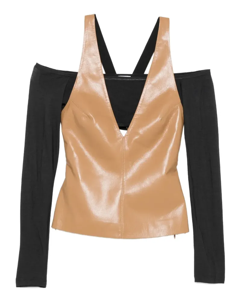 Nanushka Ferr Neckholder-Top - Nude Nude