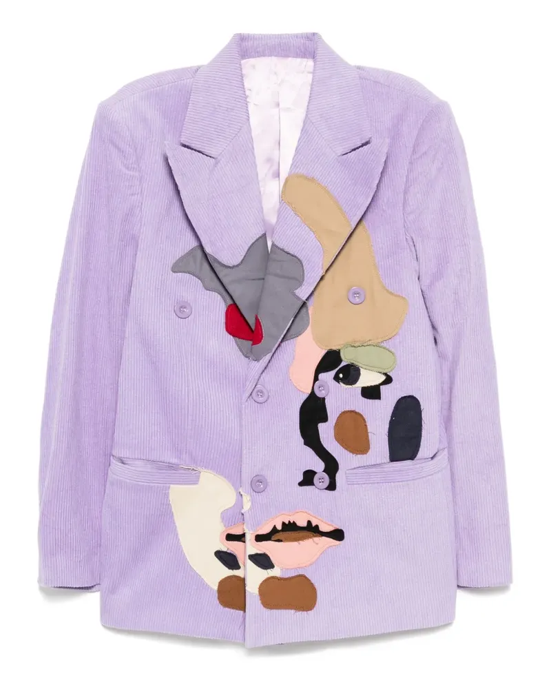 KidSuper Sakko im Patchwork-Look - Violett Violett