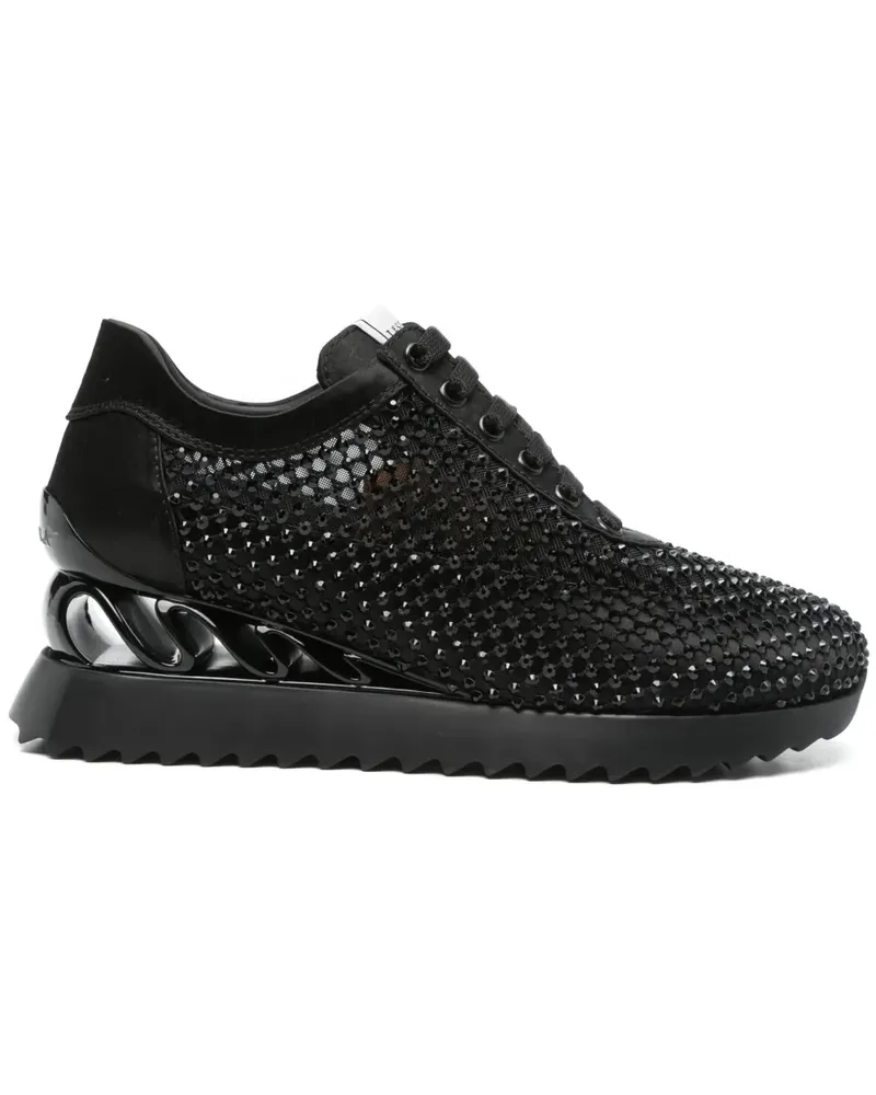 Le Silla Sneakers mit Kristallen - Schwarz Schwarz