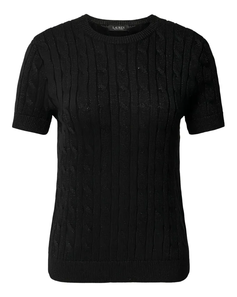 Ralph Lauren cable-knit short-sleeve sweater - Schwarz Schwarz