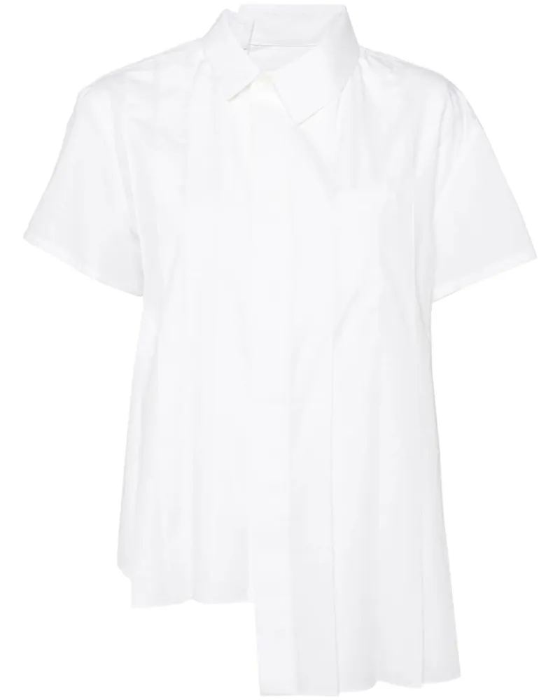 Sacai Asymmetrisches Hemd Weiß