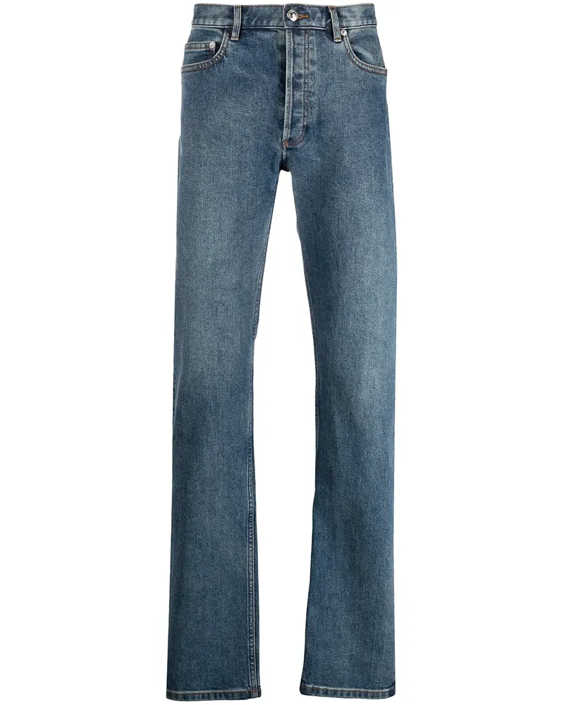 A.P.C. Halbhohe Straight-Leg-Jeans - Blau Blau
