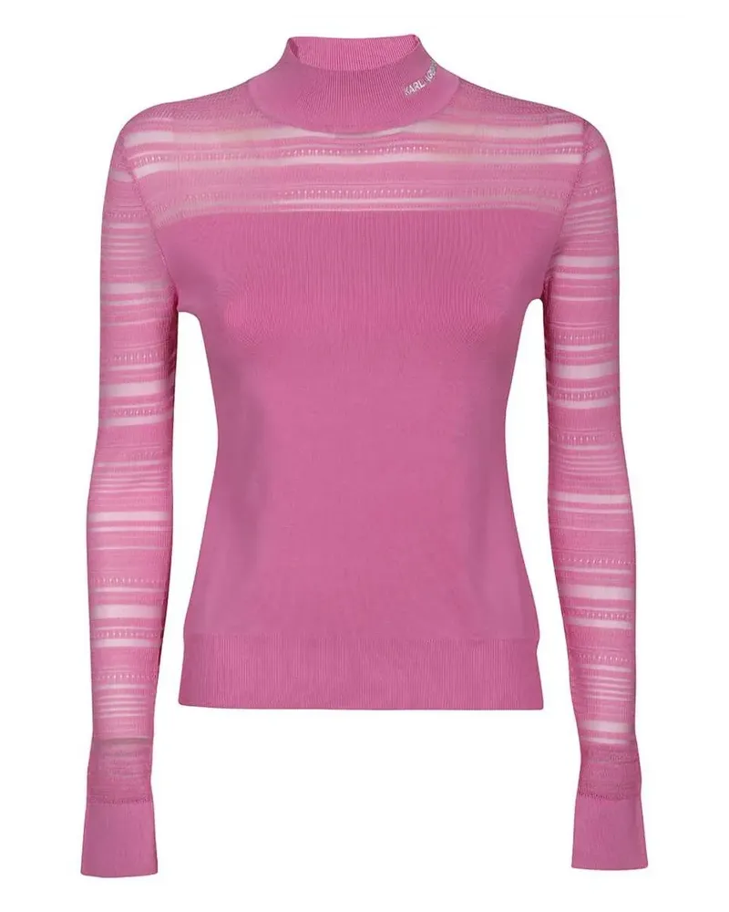 Karl Lagerfeld Pullover mit Logo-Stickerei - Rosa Rosa