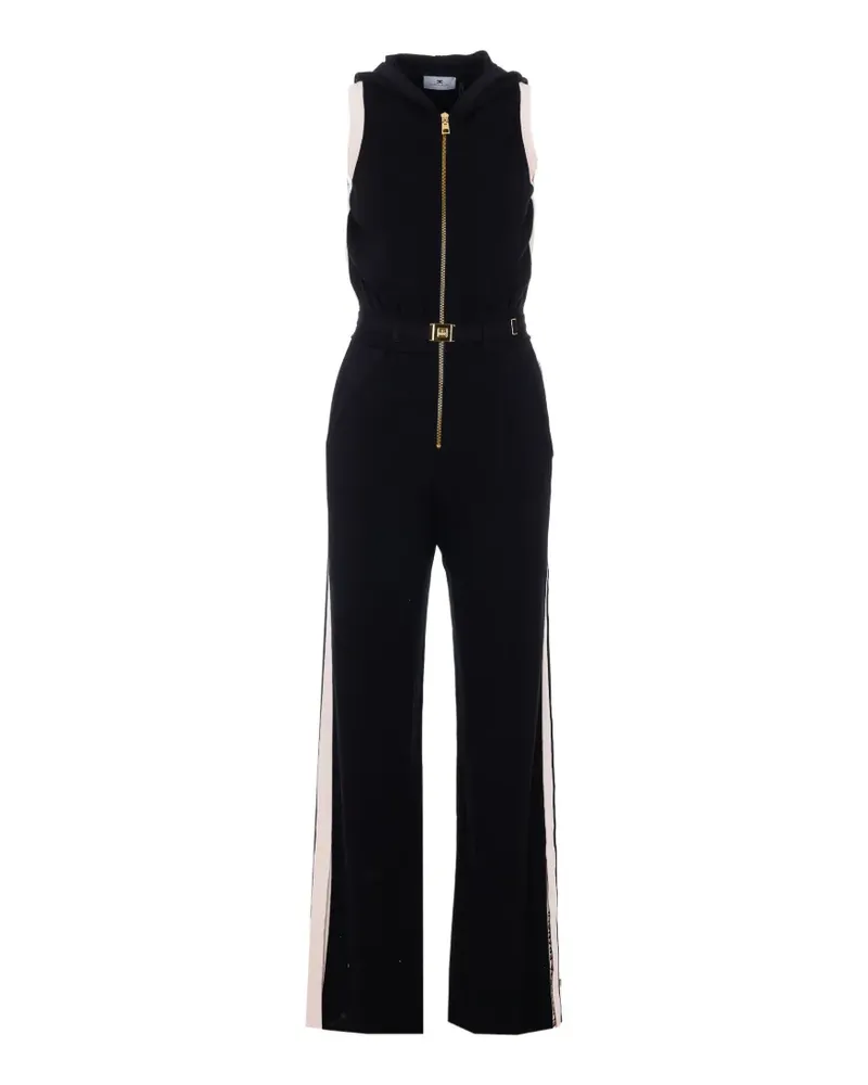 Elisabetta Franchi hooded zip jumpsuit - Schwarz Schwarz