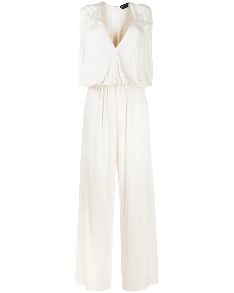 Tom Ford Jumpsuit aus Seide - Nude Nude