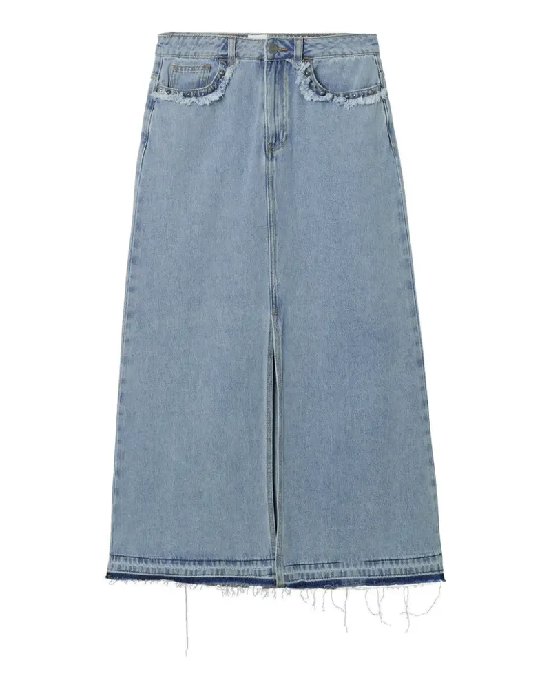 b+ab frayed split skirt - Blau Blau