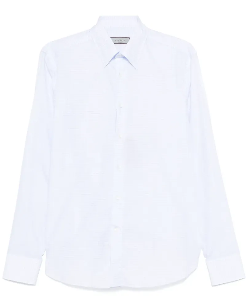 Canali Hemd mit Karomuster - Blau Blau