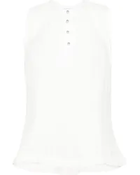 Lanvin Plissiertes Top Weiß