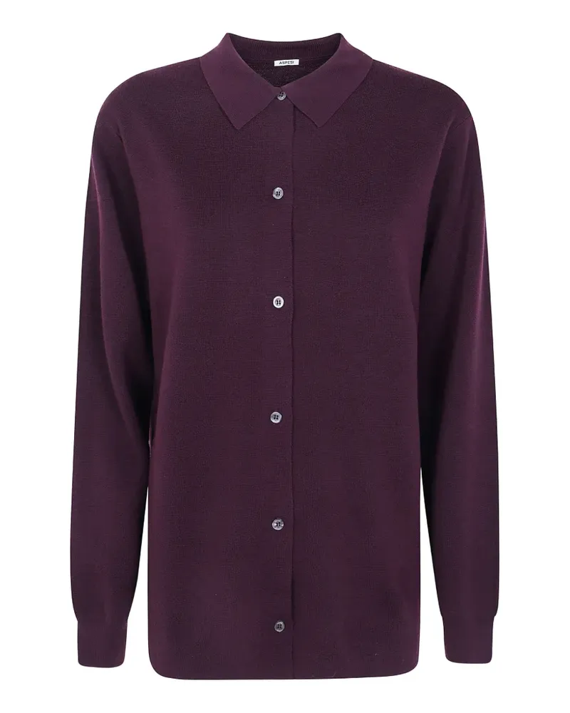 ASPESI button-up wool cardigan - Violett Violett