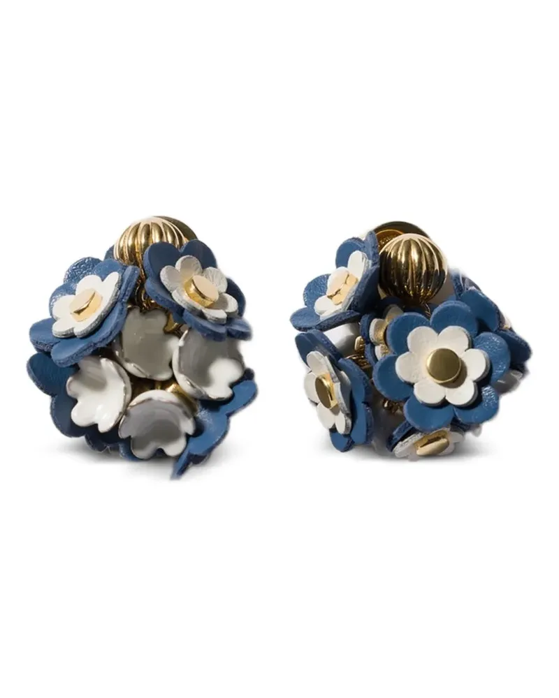 Miu Miu Ohrringe aus Metall und Leder - Gold Gold