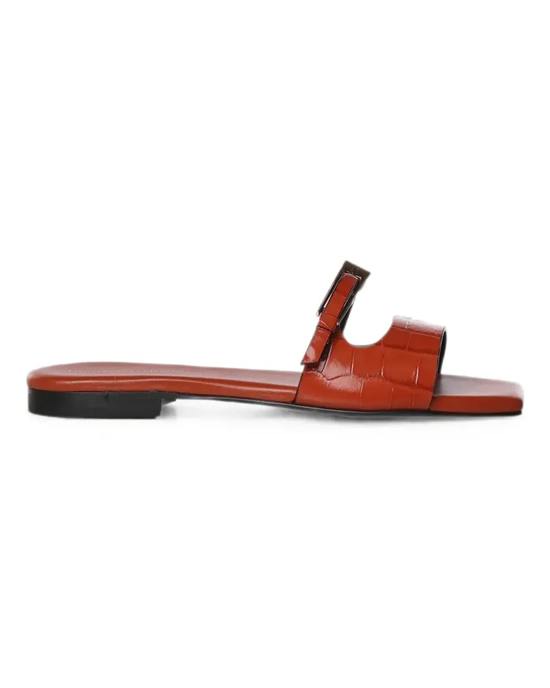 Giuliano Galiano croc-effect buckle-fastening sandals - Rot Rot