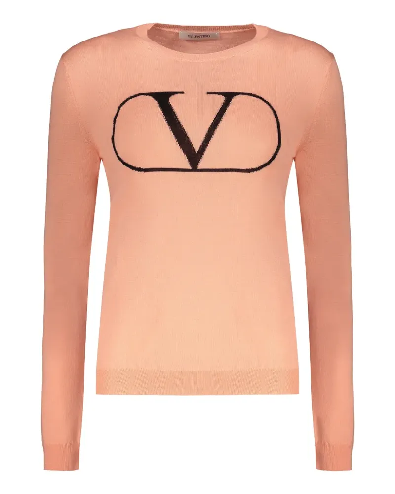 Valentino Garavani crew-neck wool sweater - Orange Orange