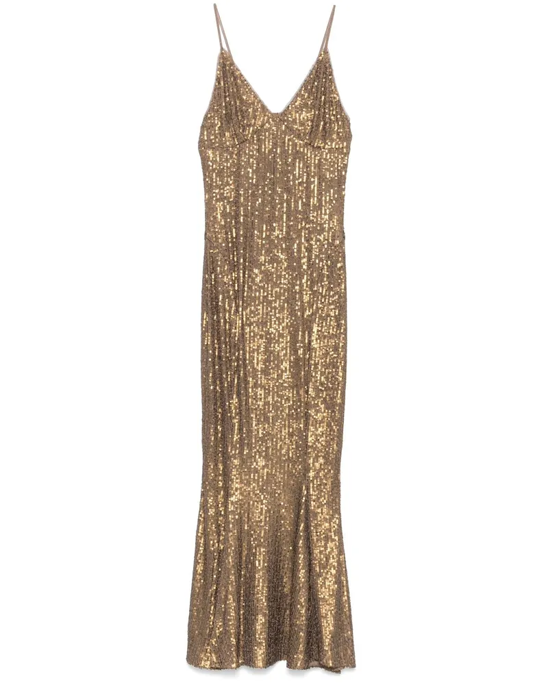 Norma Kamali Camisole-Midikleid mit Schwalbenschwanz - Braun Braun