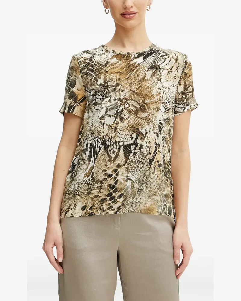 MARCIANO Los Angeles T-Shirt mit Animal-Print - Braun Braun