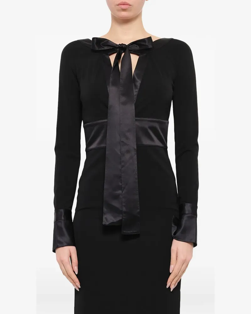Givenchy Krepp-Abendkleid mit überkreuzten Trägern - Schwarz Schwarz