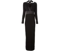 Krepp-Abendkleid mit überkreuzten Trägern - Schwarz