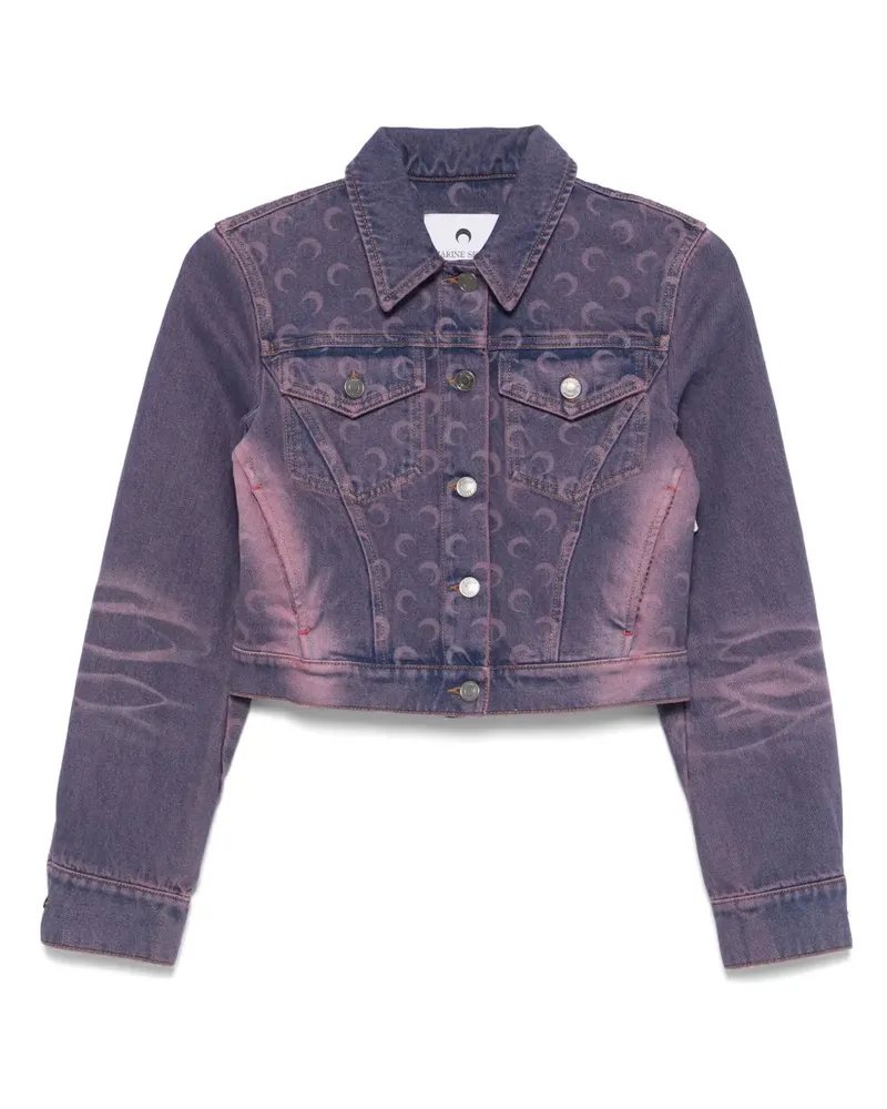 Marine Serre Moon Laser Jeansjacke - Violett Violett