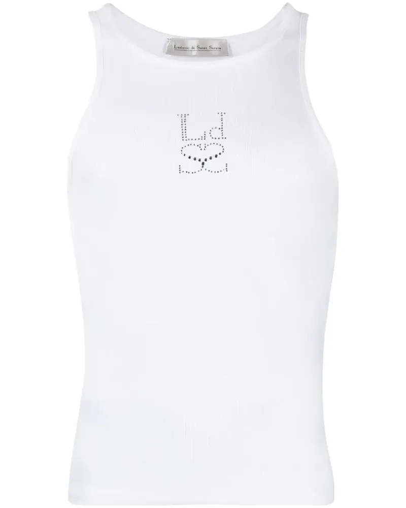 Ludovic de Saint Sernin Tanktop mit Kristall-Logo - Weiß Weiß