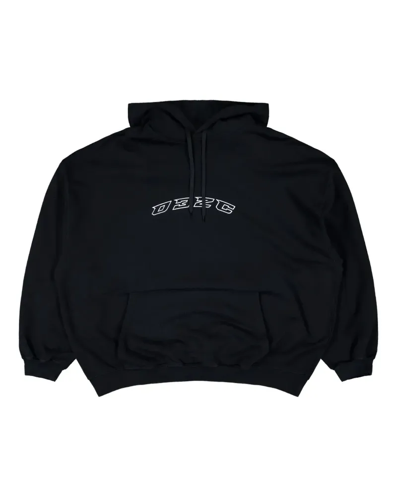 032c Langärmeliger Hoodie - Schwarz Schwarz