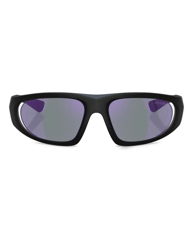 Prada rectangle logo sunglasses - Blau Blau