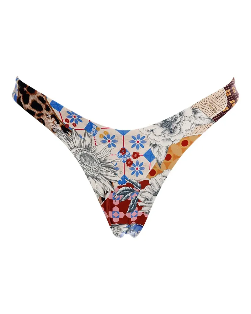 AGUA BENDITA Avy Quilt Bikinihöschen - Weiß Weiß