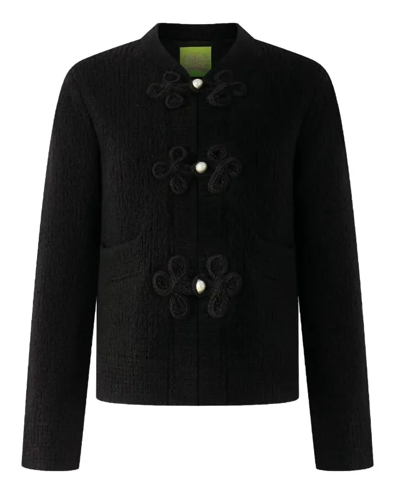 Shanghai Tang Bestickter Cardigan mit Knöpfen - Schwarz Schwarz