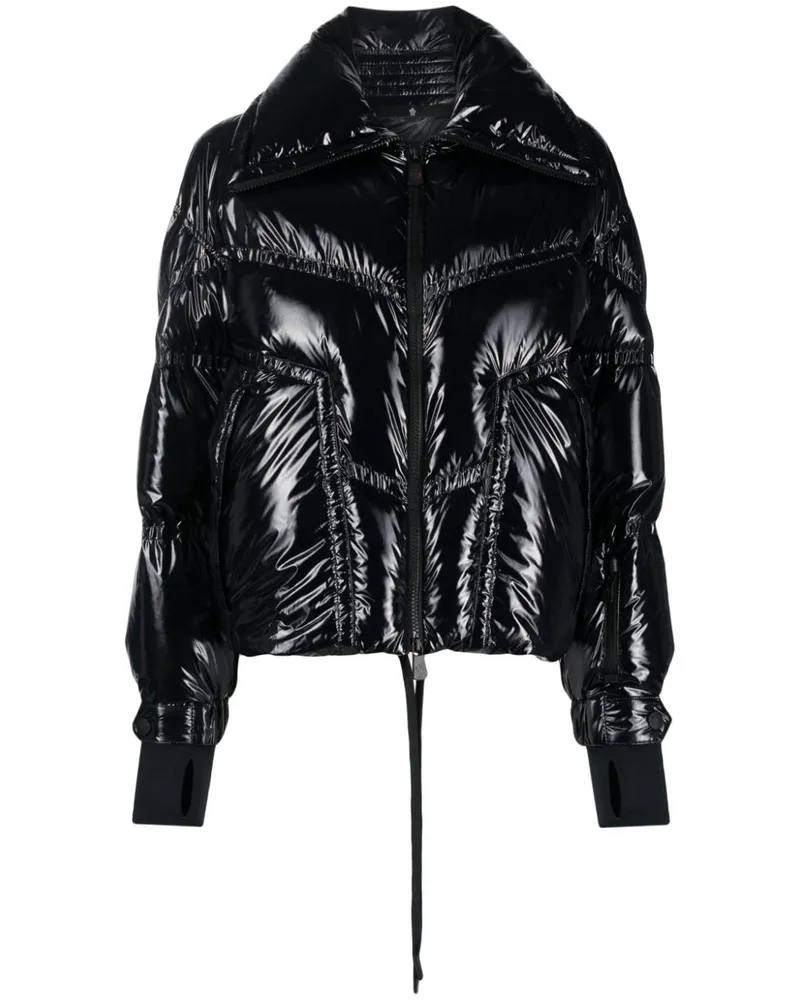 Moncler Steppjacke mit Logo - Schwarz Schwarz