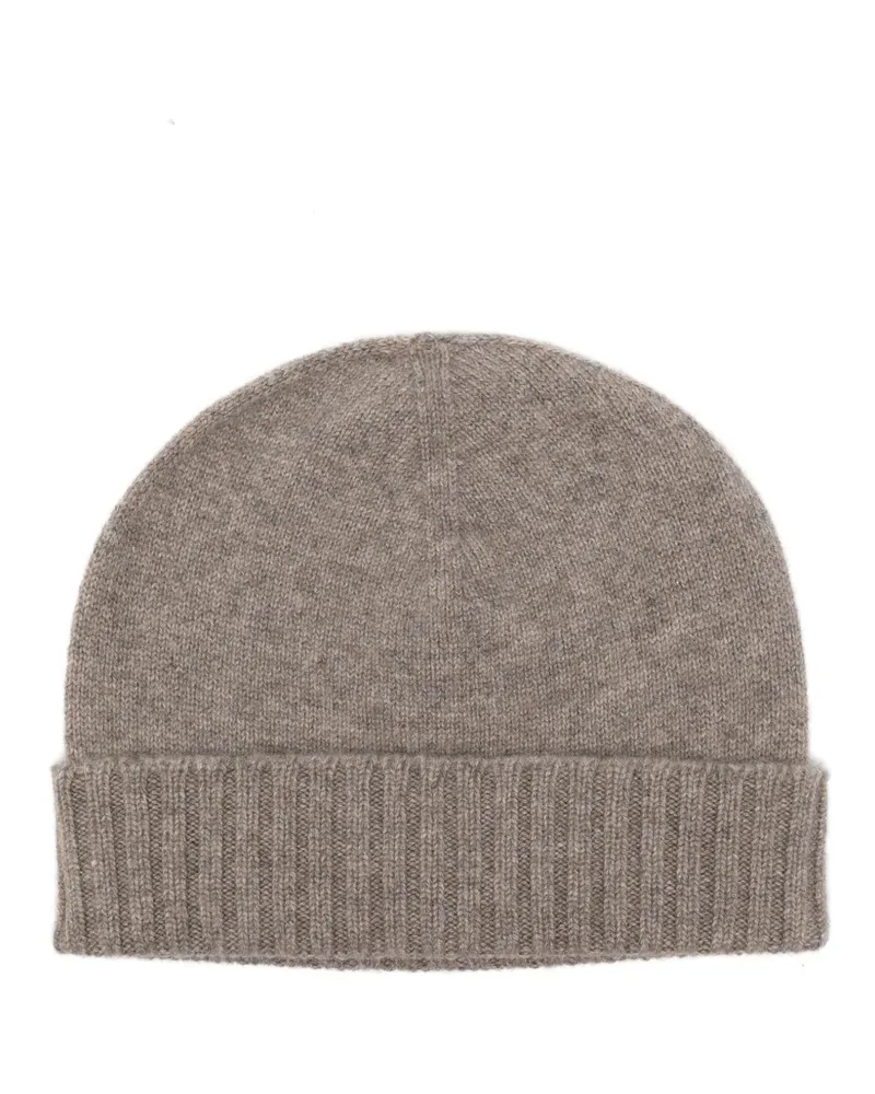 Malo ribbed-trim beanie hat - Grau Grau