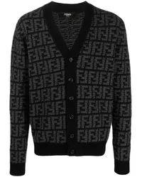 Fendi Cardigan aus Kaschmir mit FF Schwarz