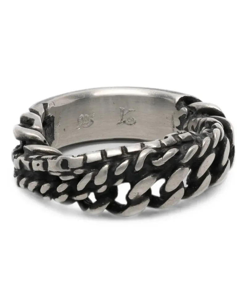 WERKSTATT:MÜNCHEN curb-chain ring - Silber Silber