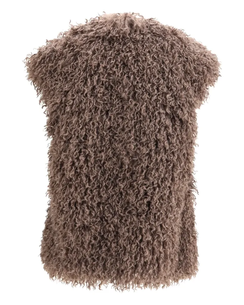 Kristina Ti Weste aus Faux Fur - Braun Braun