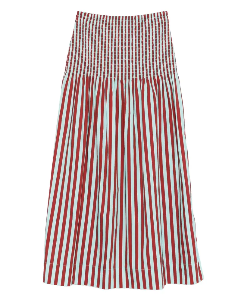 Simon Miller Gestreifter Maxirock - Rot Rot