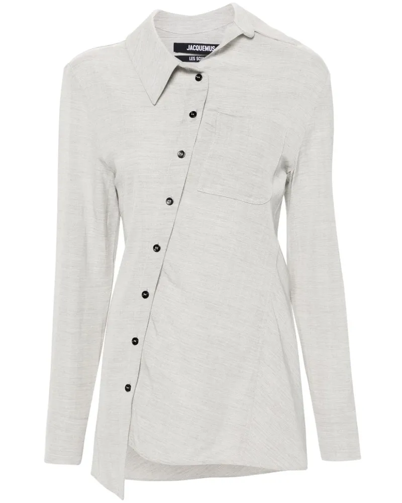 Jacquemus Asymmetrisches La chemise Pablo Hemd - Grau Grau