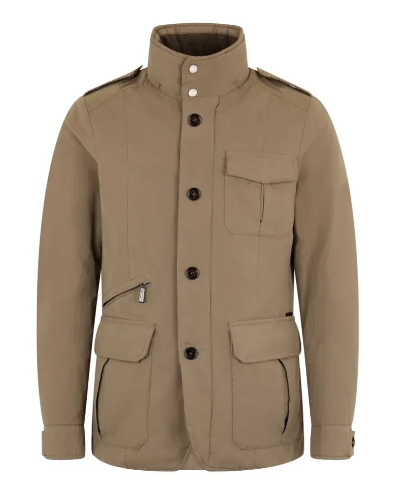 MOORER epaulettes flap-pocket jacket - Nude Nude