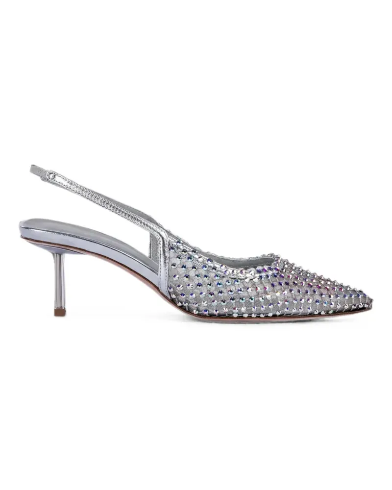 Le Silla GG Sandalen mit Kristallverzierung - Silber Silber