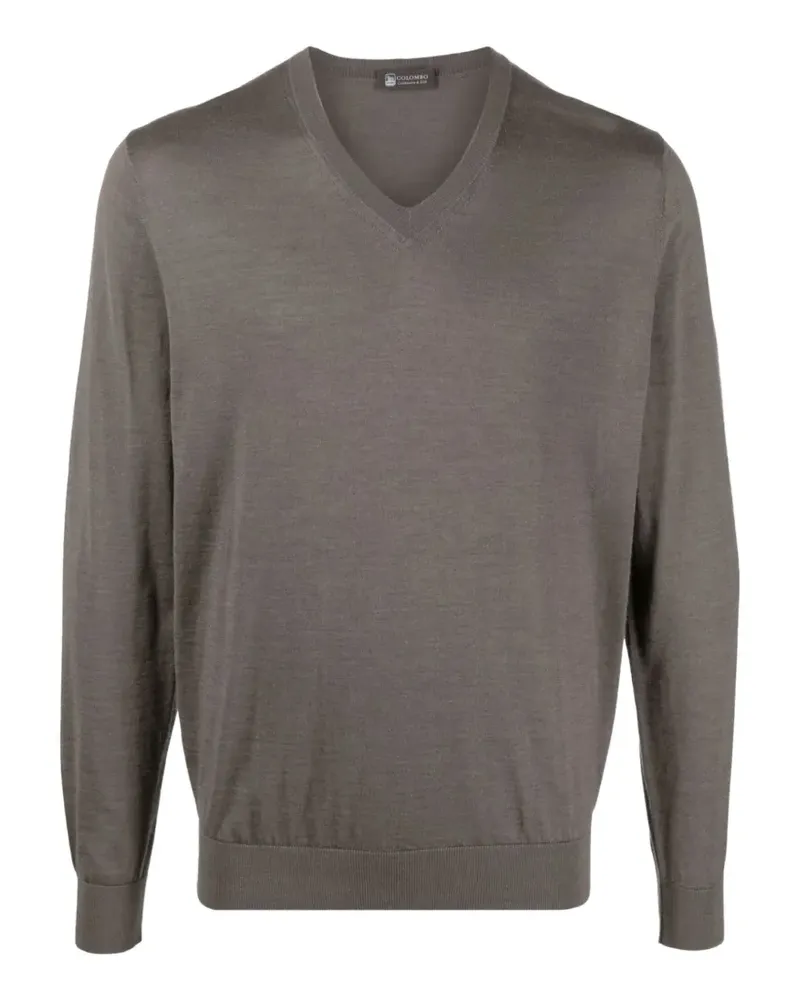 Colombo Pullover mit V-Ausschnitt - Grau Grau