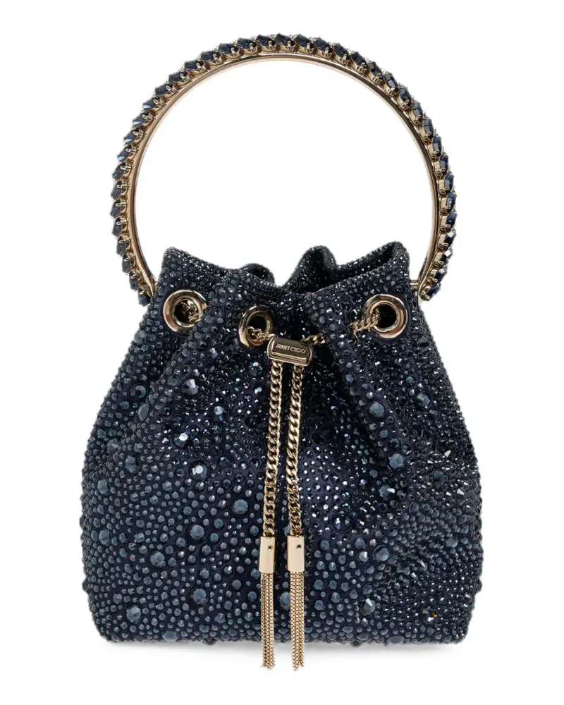 Jimmy Choo Bon Bon Beuteltasche mit Kristallen - Blau Blau