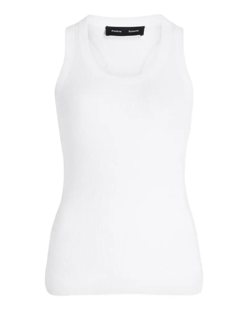 Proenza Schouler Geripptes Roberta Tanktop - Weiß Weiß