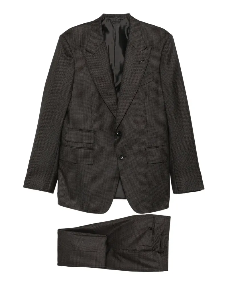 Tom Ford houndstooth-pattern single-breasted suit - Braun Braun