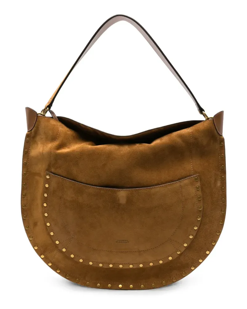 Isabel Marant Oskan Schultertasche mit Nieten - Braun Braun