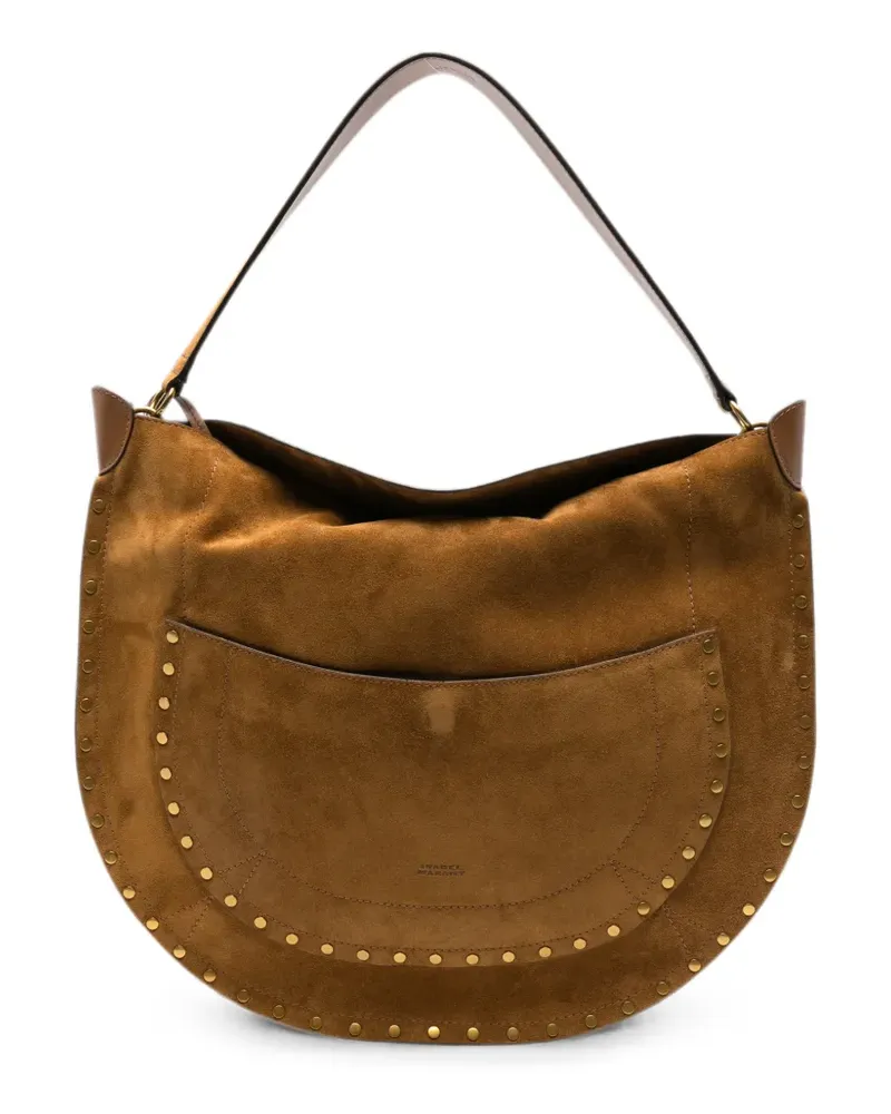 Isabel Marant Oskan studded-design shoulder bag - Braun Braun