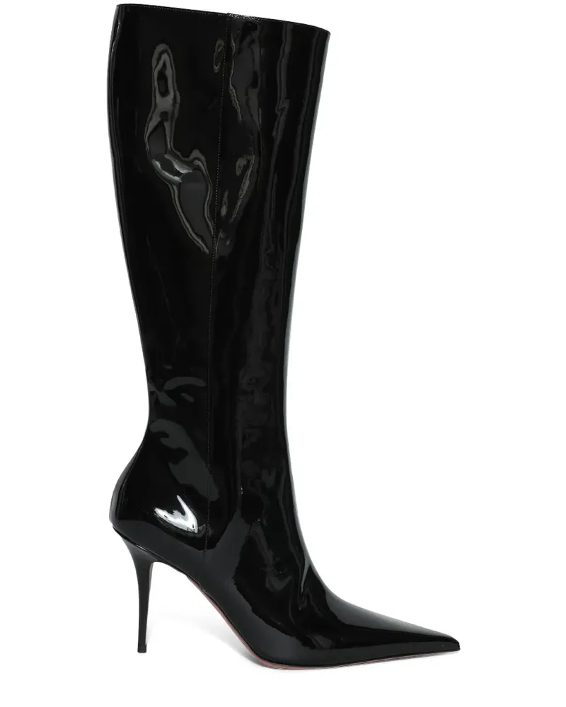 Amina Muaddi Barbara Stiefel 90mm - Schwarz Schwarz