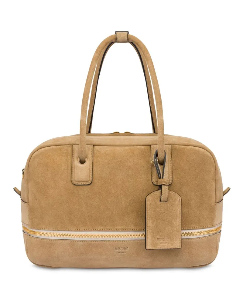 Moschino Schultertasche mit Logo-Prägung - 10A BEIGE 10a