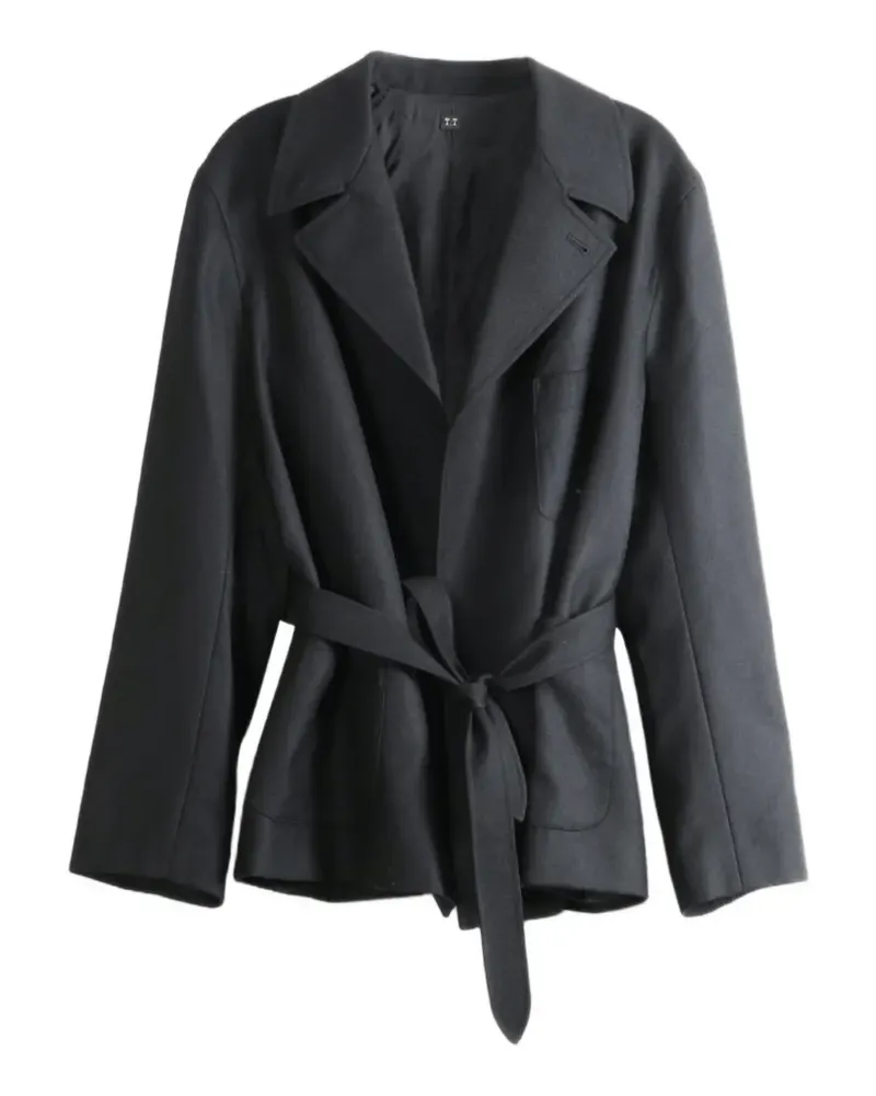Taiga Takahashi Jacke mit fallendem Revers - Schwarz Schwarz