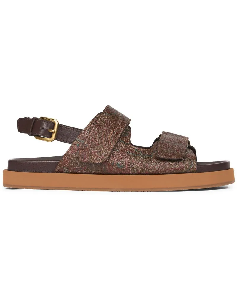 Etro Slingback-Sandalen mit Paisley-Print Rot
