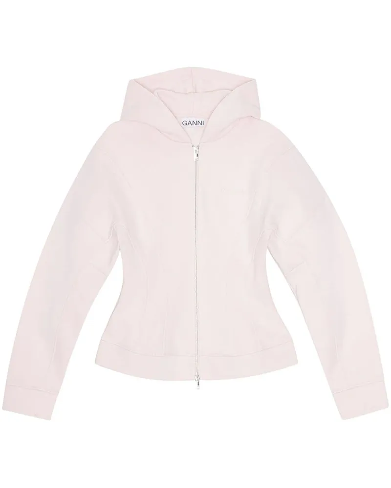 Ganni Kapuzenjacke mit Reißverschluss - Rosa Rosa