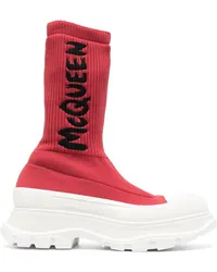 Alexander McQueen Sock-Boots mit Logo Rot