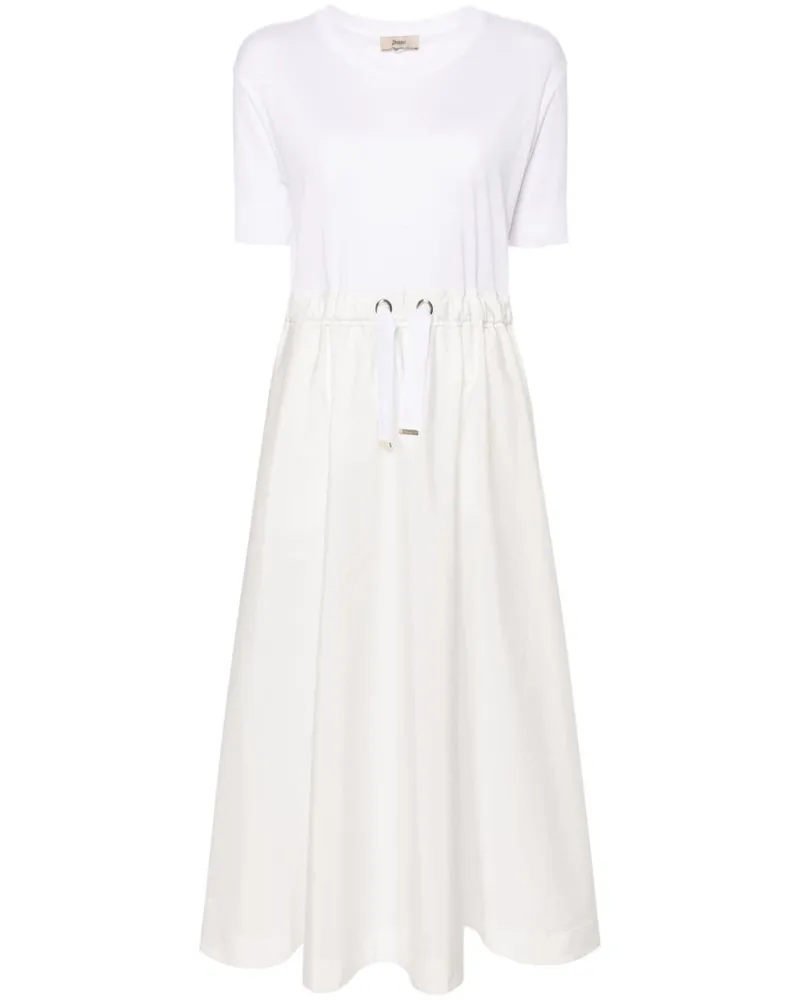 Herno T-Shirtkleid mit Kontrasteinsätzen - Weiß Weiß