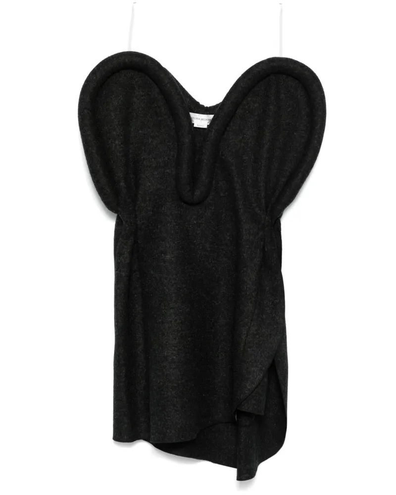 Victoria Beckham Minikleid mit 3D-Detail - Grau Grau